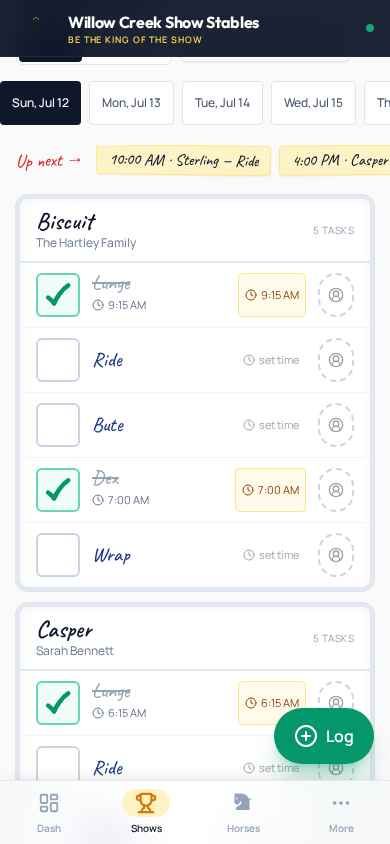 Kingly task whiteboard with timed tasks